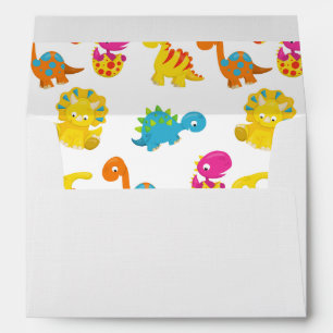 Enveloppe Dinosaures Mignons, Motif De Dinosaures, Baby Dino