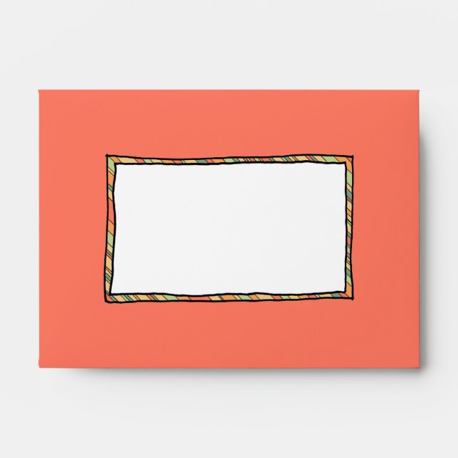 Enveloppe d'invitation A6 de bandes funky (Devant)