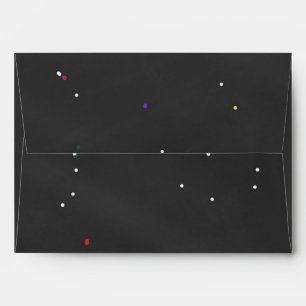 Enveloppe d'invitation à la douche avec paillettes