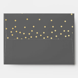 Enveloppe d'invitation à pois en confettis de papi