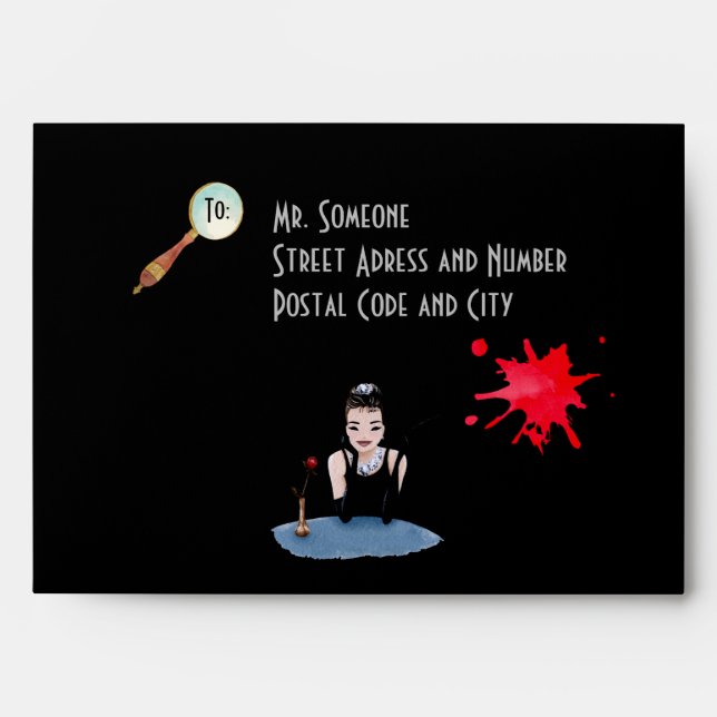 Enveloppe d'invitation à une soirée d'anniversaire (Devant)