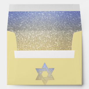 Enveloppe d'invitation bleue Glittery Gradient Blu