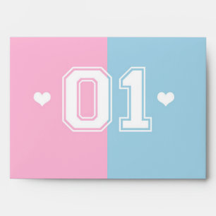 Enveloppe d'invitation d'anniversaire 1 an Twins A