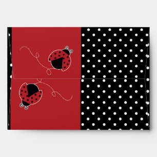 Enveloppe d'invitation d'anniversaire coccinelle r