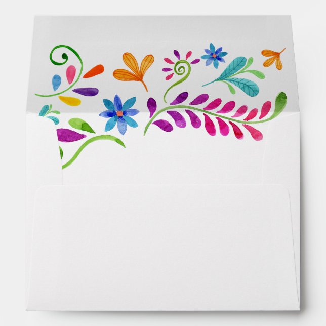 Enveloppe d'invitation d'anniversaire Fiesta Mexic (Dos (Bas))