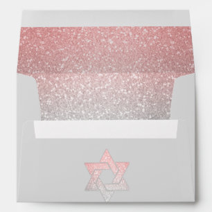 Enveloppe d'invitation de corail rayonnant