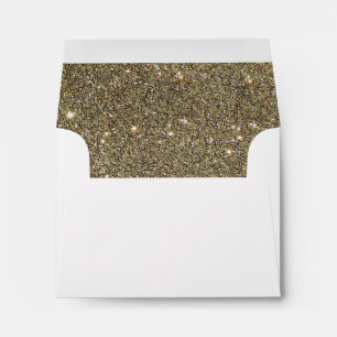 enveloppe d'invitation de fête blanche à paillette