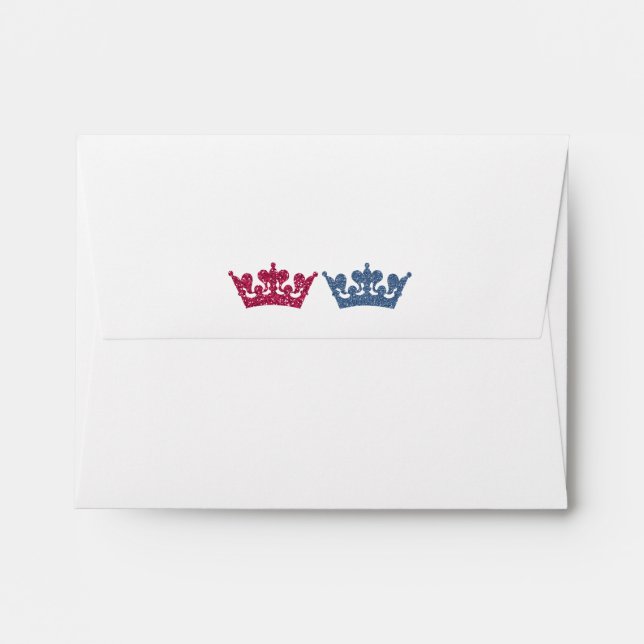 Enveloppe d'invitation de la princesse et du princ (Dos (Haut rabat))