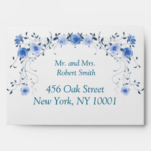 Enveloppe d'invitation de mariage à motif floral a