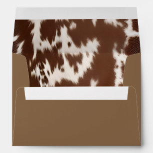 Enveloppe d'invitation de mariage en cuir de vache