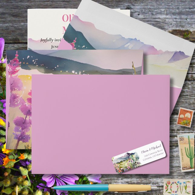 Enveloppe d'invitation de mariage Fleur sauvage de (Créateur téléchargé)