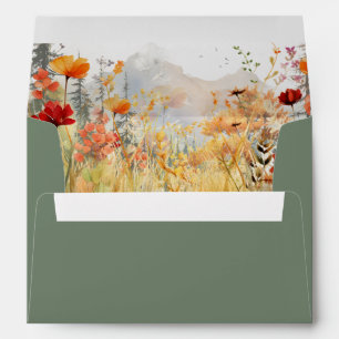 Enveloppe d'invitation de mariage Montagne Tomber 