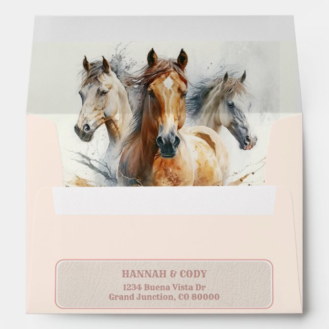 Enveloppe d'invitation de mariage pour les amoureu (Dos (Bas))