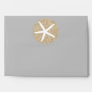 Enveloppe d'invitation de plage Étoile de mer Doll