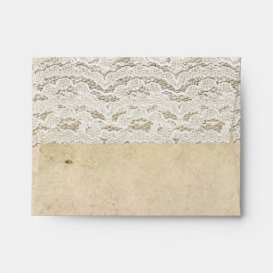 Enveloppe d'invitation de romance en dentelle rust