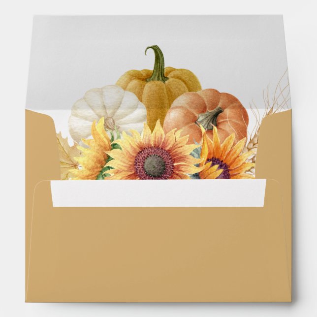 Enveloppe d'invitation de thanksgiving de (Dos (Bas))