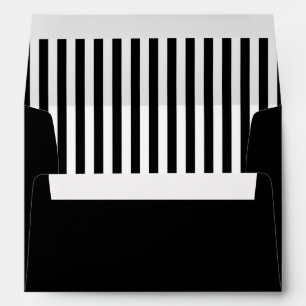 Enveloppe d'invitation d'Halloween noir et blanc