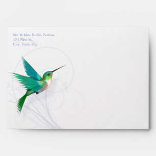 Enveloppe d'invitation du remous 5x7 de colibri