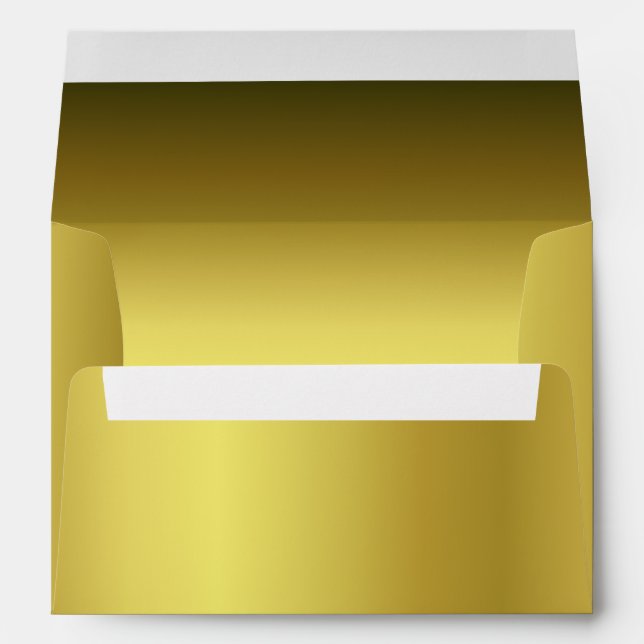 Enveloppe d'invitation Elégante Métallic Gold 5 x  (Dos (Bas))