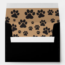 Enveloppe d'invitation empreinte de patte Brown et