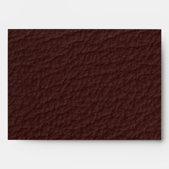 Enveloppe d'invitation en cuir Faux Brown tendance (Devant)