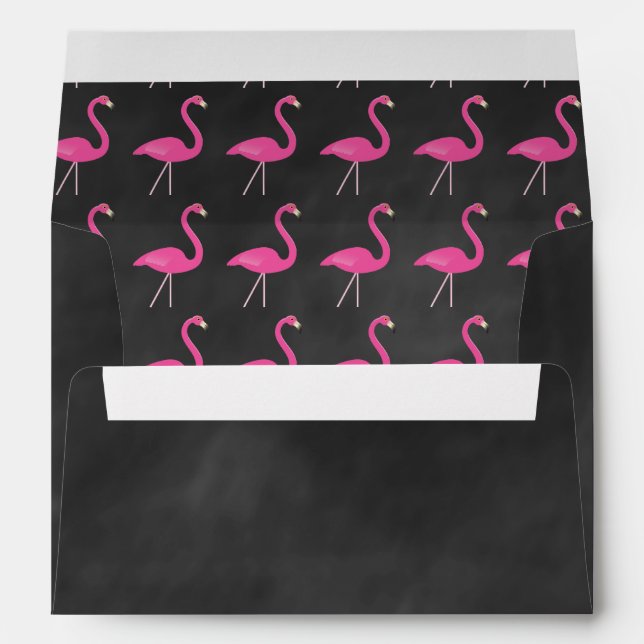 Enveloppe d'invitation en tableau de bord rose Fla (Dos (Bas))