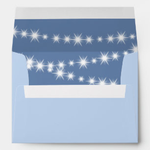 Enveloppe d'invitation Lights Blue Twinkle Light