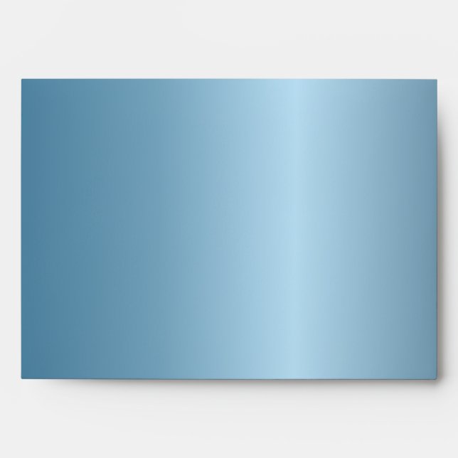 Enveloppe d'invitation Metallic Blue Chevron 5 x 7 (Devant)
