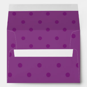 Enveloppe d'invitation mignonne à pois violets pou