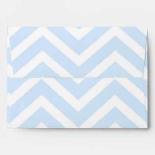 Enveloppe d'invitation moderne bleu clair et blanc