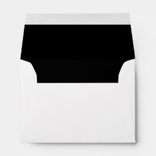 Enveloppe d'invitation noire blanche