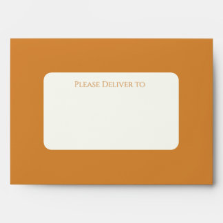 Enveloppe d'invitation orange élégante moderne