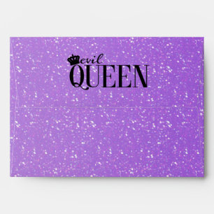 Enveloppe d'invitation pailletée violette de la RE