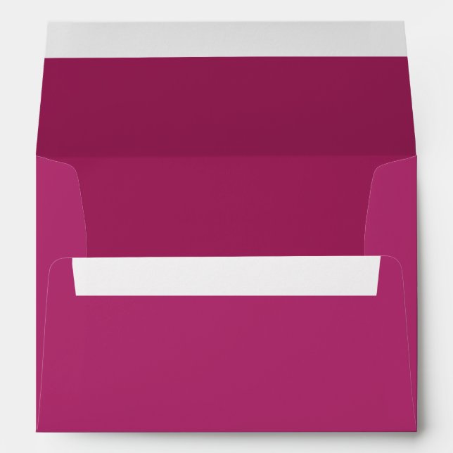 Enveloppe d'invitation personnalisée Fuchsia Pink (Dos (Bas))