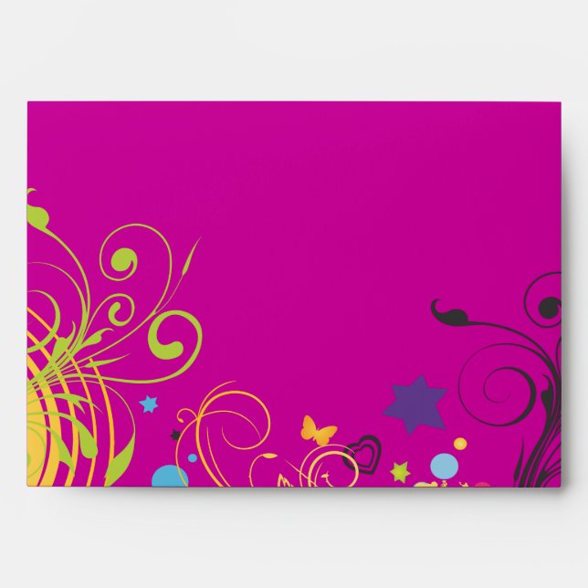 Enveloppe d'invitation pour Bat mitzvah brillant G (Devant)