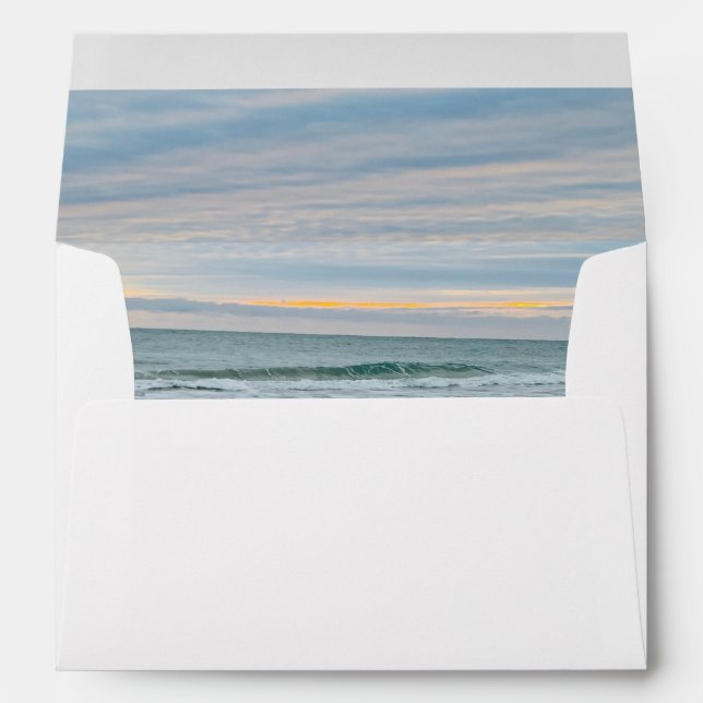 Enveloppe d'invitation pour mariage sur la plage b (Dos (Bas))