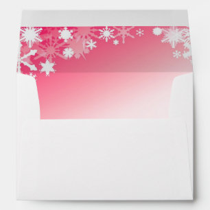 Enveloppe d'invitation Red Snowflakes