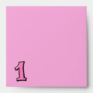 Enveloppe d'invitation rose Silly Number 1
