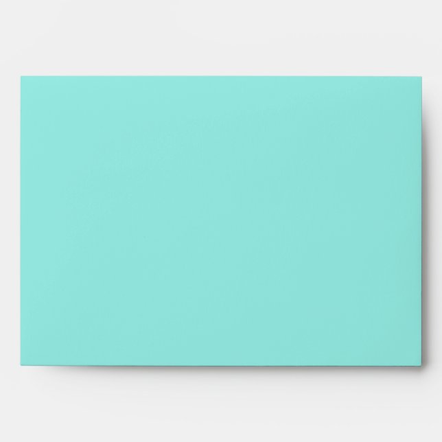 Enveloppe d'invitation turquoise Blue Black Swirl  (Devant)