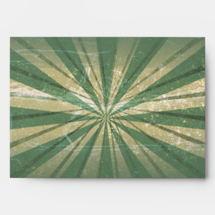 Enveloppe d'invitation verte de Carnaval Vintage