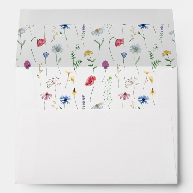 Enveloppe Diplômé fleur sauvage (Dos (Bas))