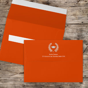 Enveloppe Diplôme Simple Classic Lauréat Orange