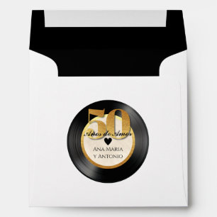 Enveloppe Disque Vinyle Rétro Espagnol 50ème Anniversaire