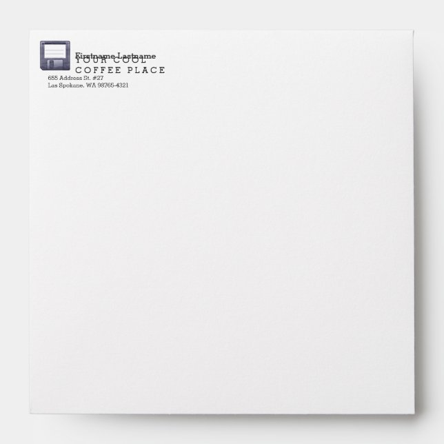 Enveloppe Disquette Letterpress (Devant)