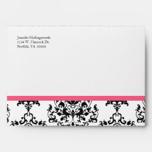 Enveloppe d'occasion spéciale Damas noir et blanc