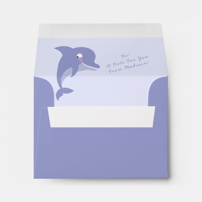 Enveloppe Dolphin Cute Kid (Dos (Bas))