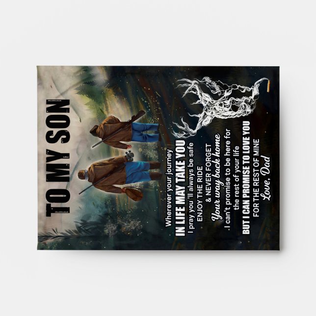 Enveloppe Don Son | Lettre À Mon Fils Amour De Papa (Devant)