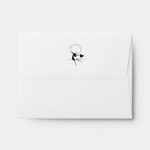 Enveloppe Doodle du Coeur arrondi garçon