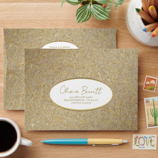 Enveloppe dorée (Desk)