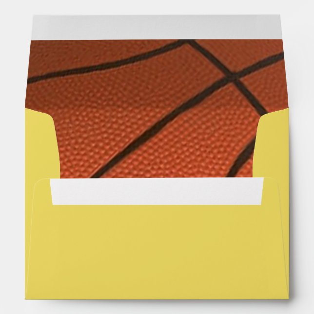 Enveloppe dorée de basket-ball personnalisée (Dos (Bas))